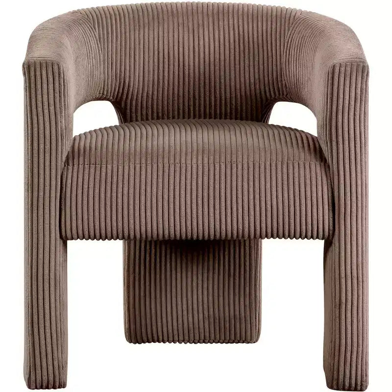 Meridian Furniture, Chaise d'appoint/de salle à manger en velours côtelé Riz