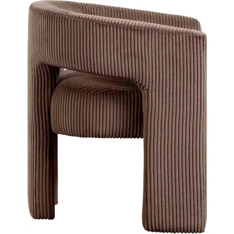 Meridian Furniture, Chaise d'appoint/de salle à manger en velours côtelé Riz