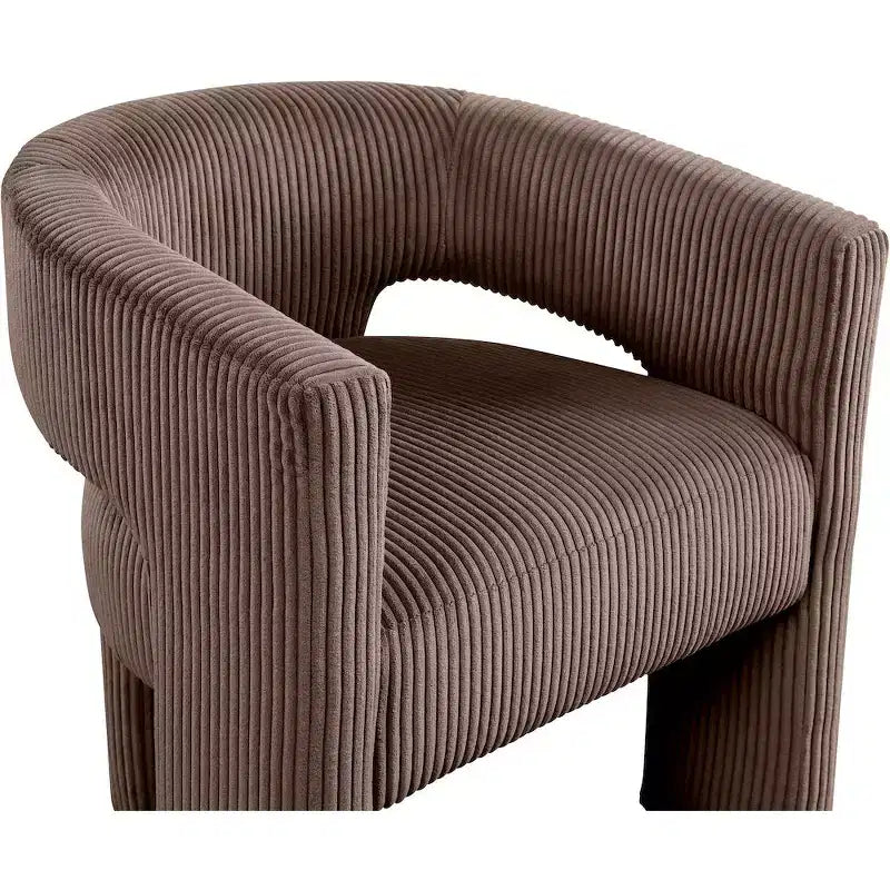 Meridian Furniture, Chaise d'appoint/de salle à manger en velours côtelé Riz