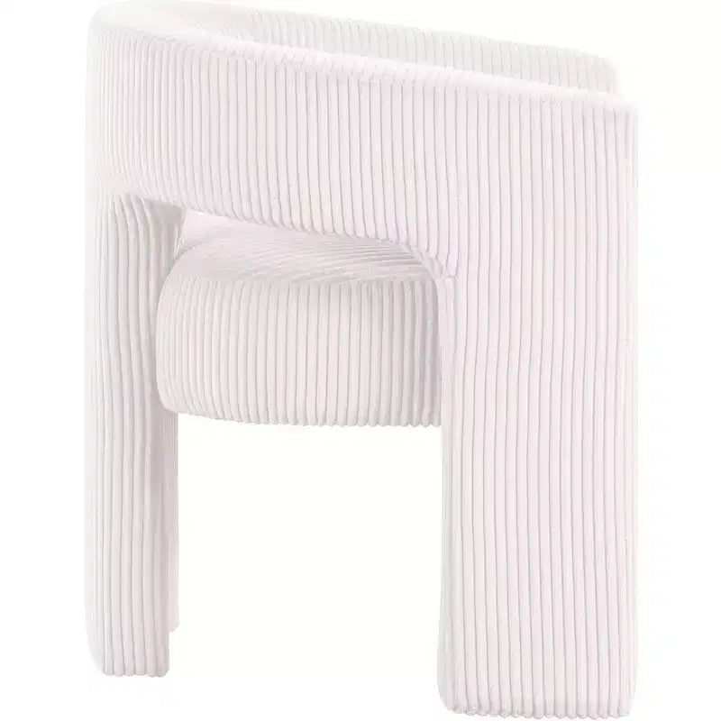Meridian Furniture, Chaise d'appoint/de salle à manger en velours côtelé Riz