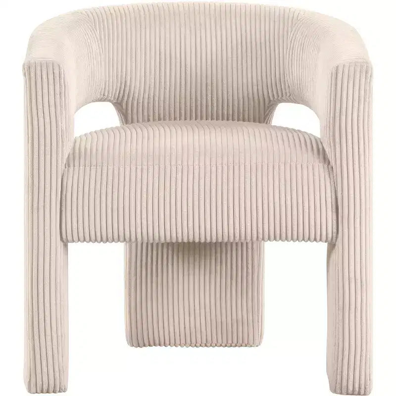 Meridian Furniture, Chaise d'appoint/de salle à manger en velours côtelé Riz