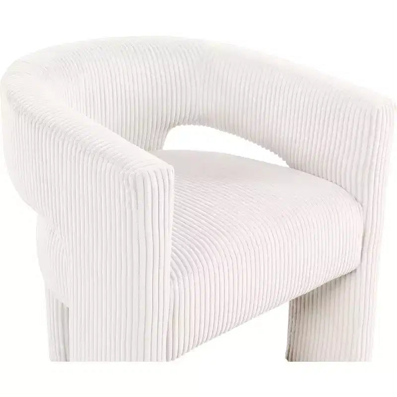 Meridian Furniture, Chaise d'appoint/de salle à manger en velours côtelé Riz