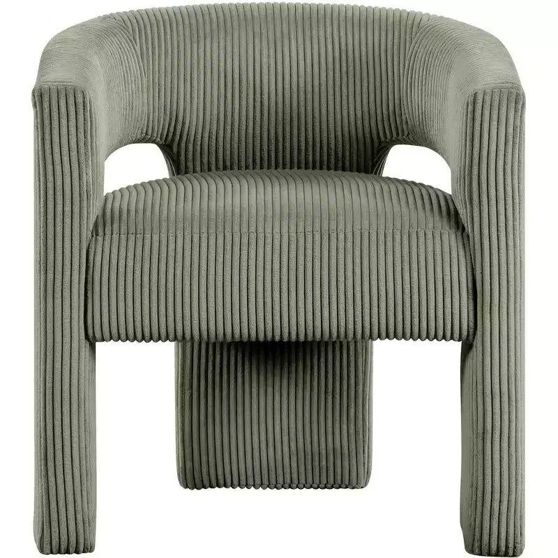Meridian Furniture, Chaise d'appoint/de salle à manger en velours côtelé Riz