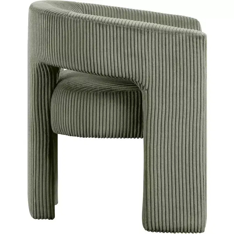 Meridian Furniture, Chaise d'appoint/de salle à manger en velours côtelé Riz