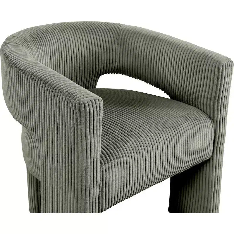 Meridian Furniture, Chaise d'appoint/de salle à manger en velours côtelé Riz