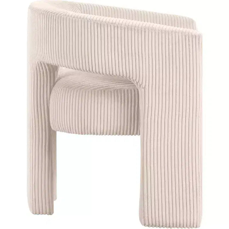 Meridian Furniture, Chaise d'appoint/de salle à manger en velours côtelé Riz