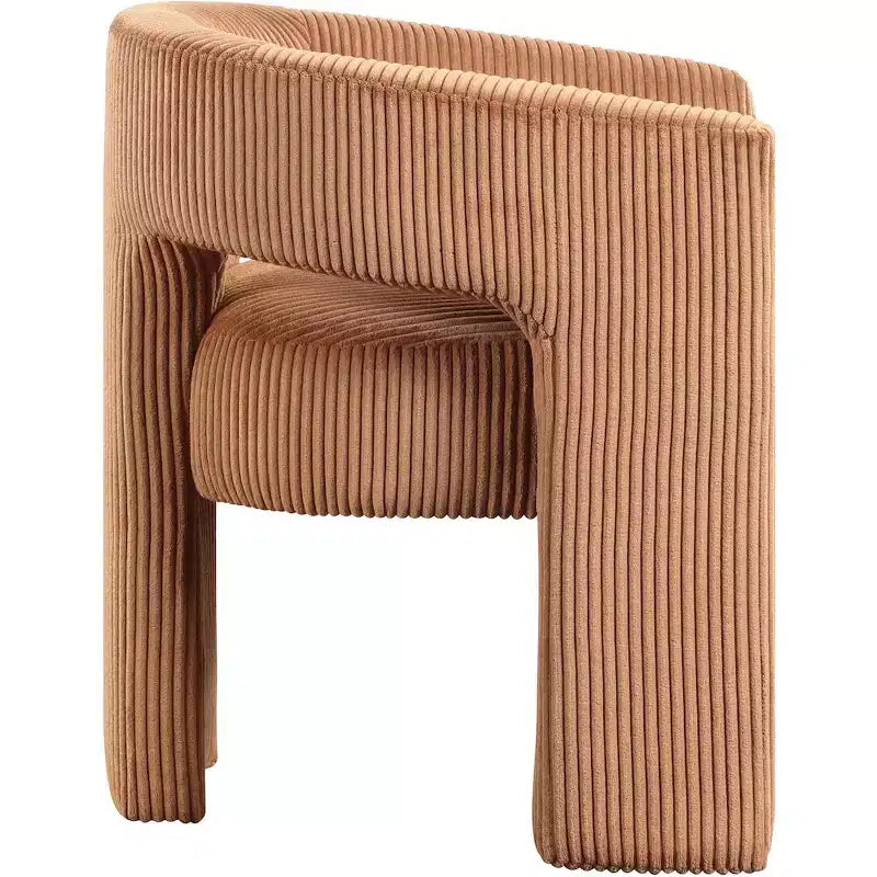 Meridian Furniture, Chaise d'appoint/de salle à manger en velours côtelé Riz