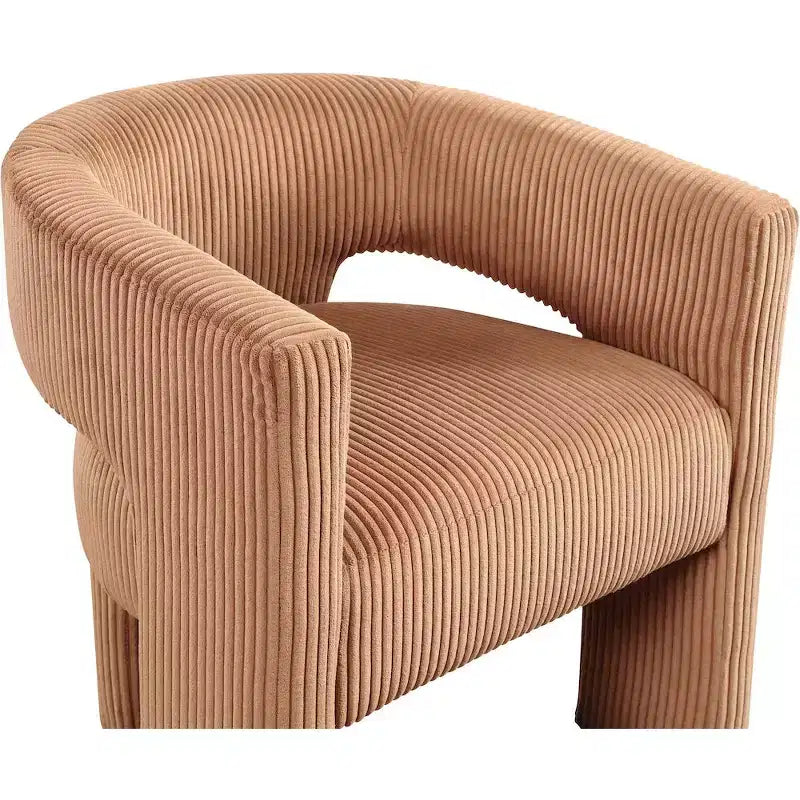 Meridian Furniture, Chaise d'appoint/de salle à manger en velours côtelé Riz