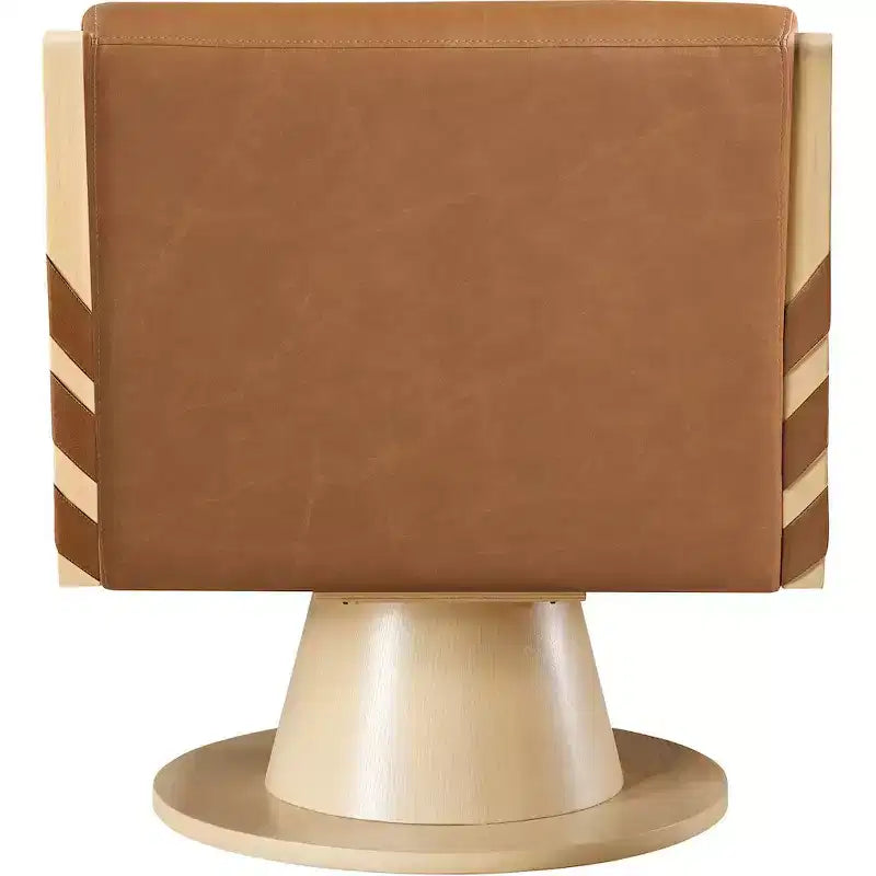 Meridian Furniture,Millwin Vegan Leather Swivel Accent Chair