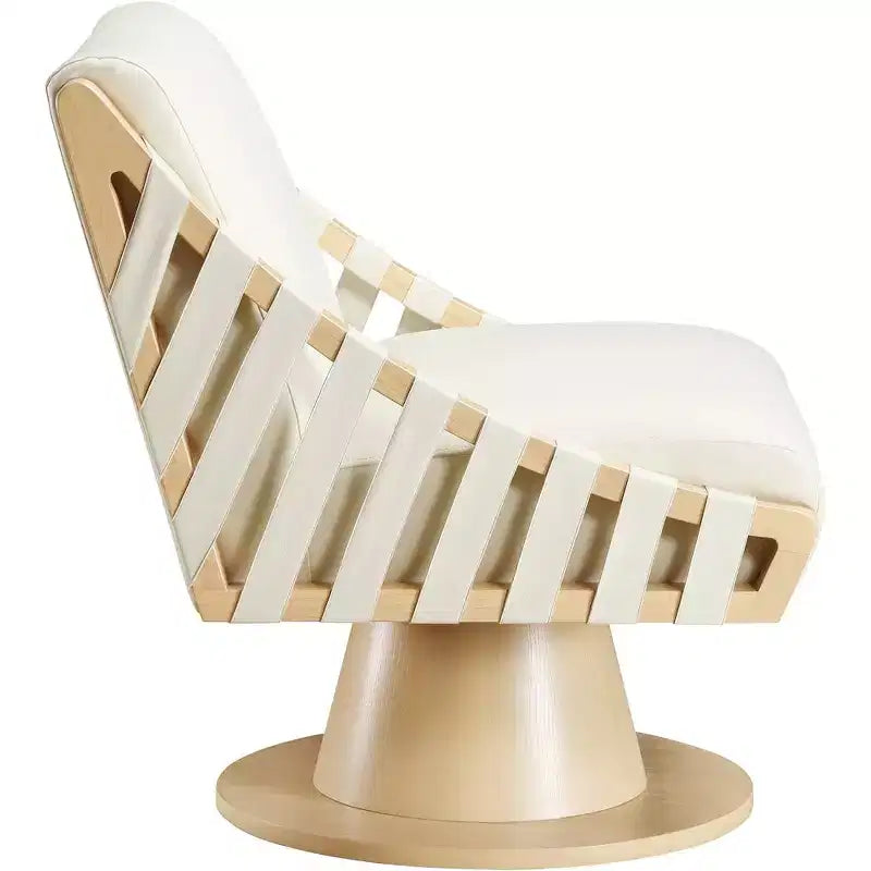 Meridian Furniture,Millwin Vegan Leather Swivel Accent Chair