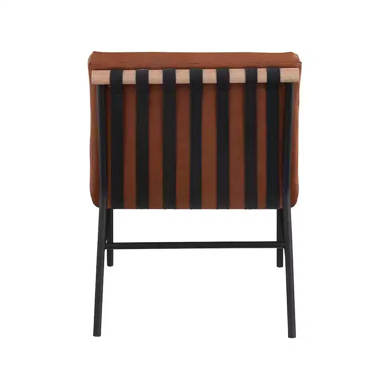 Meridian Furniture, fauteuil d'appoint en cuir végétalien Burke