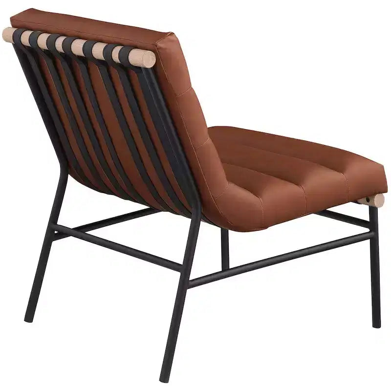 Meridian Furniture, fauteuil d'appoint en cuir végétalien Burke