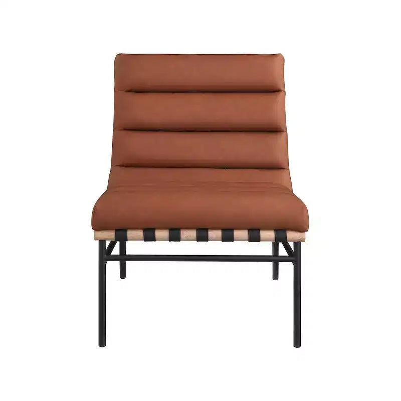 Meridian Furniture, fauteuil d'appoint en cuir végétalien Burke