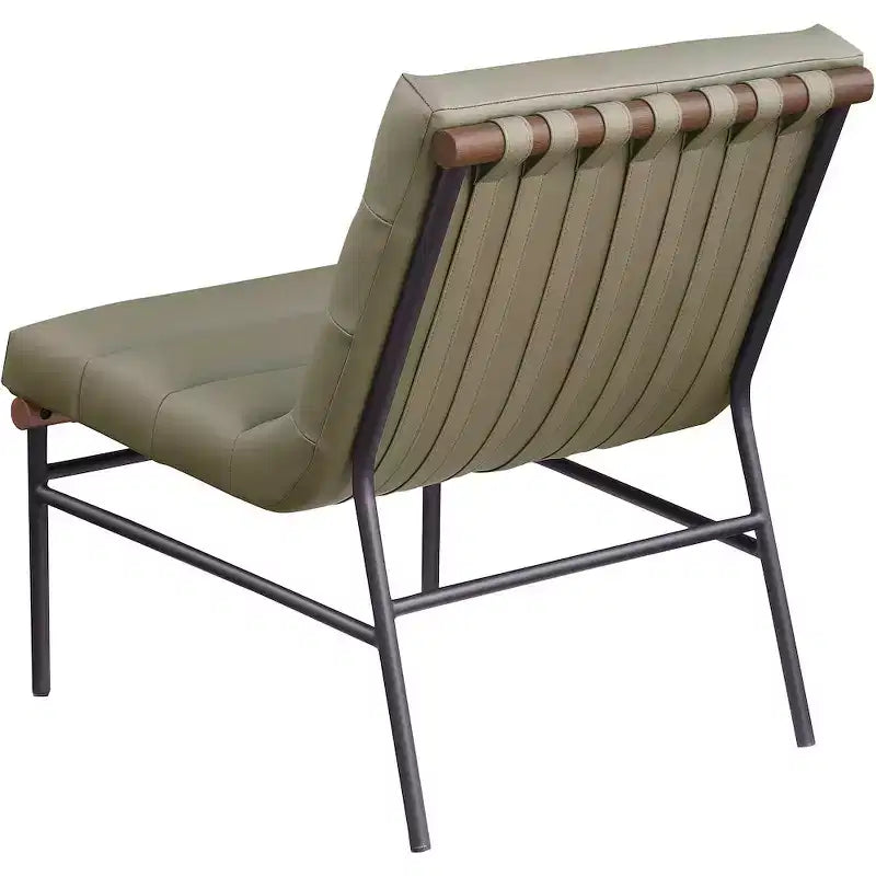 Meridian Furniture, fauteuil d'appoint en cuir végétalien Burke