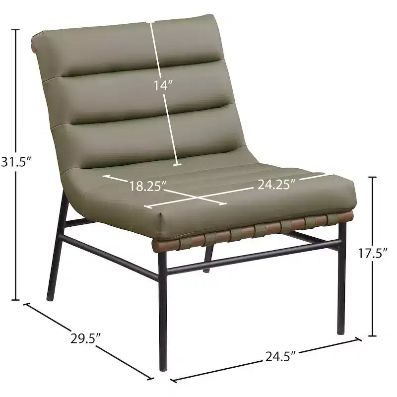Meridian Furniture, fauteuil d'appoint en cuir végétalien Burke