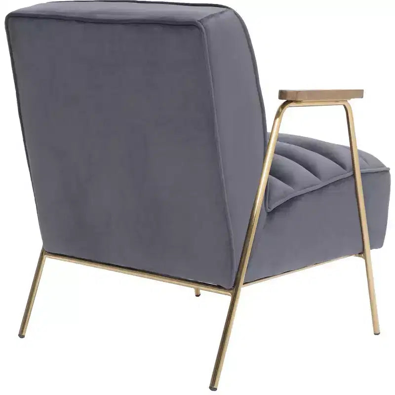 Meridian Furniture,Woodford Grey Velvet Accent Chair