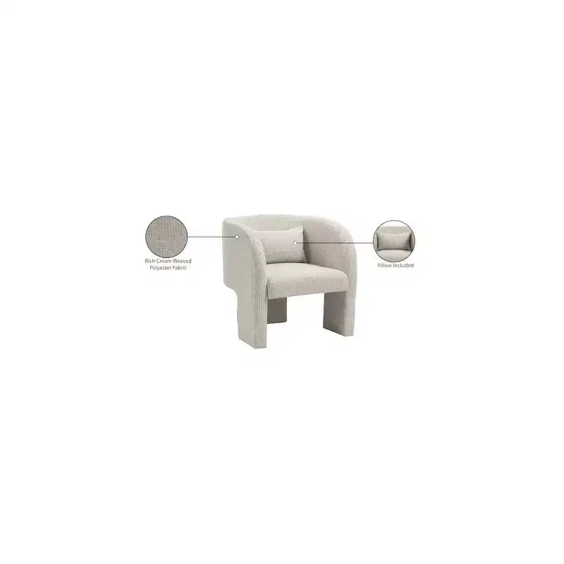 Meridian Furniture,Sawyer Weaved Polyester Fabric Accent Chair