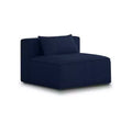 Meridian Furniture,Cube Navy Durable Linen Textured Armless Chair