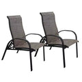 Courtyard Casual Santa Fe Alum Sling Reclining Chair Set of 2