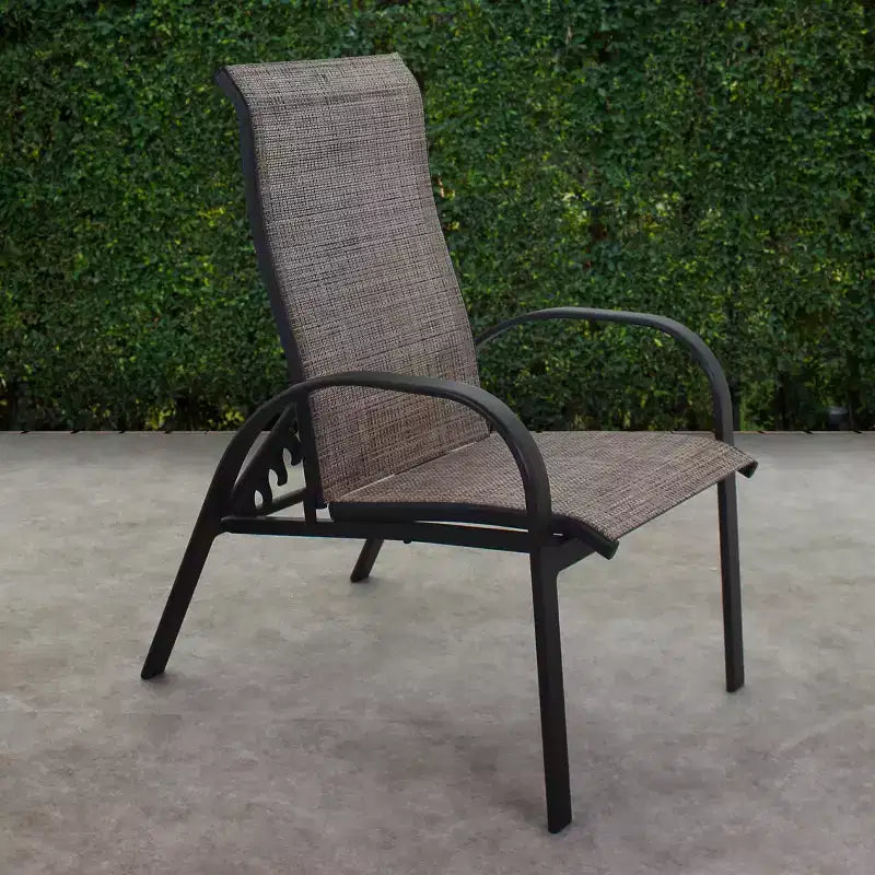 Ensemble de 2 chaises inclinables Courtyard Casual Santa Fe en aluminium avec sangle