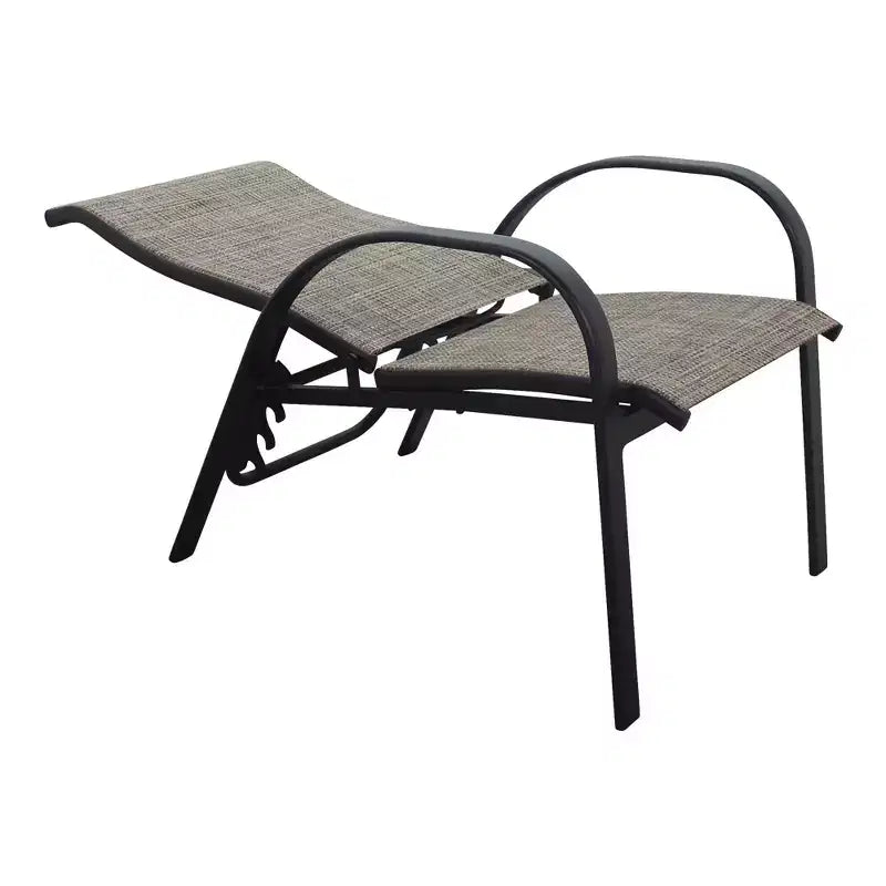 Ensemble de 2 chaises inclinables Courtyard Casual Santa Fe en aluminium avec sangle