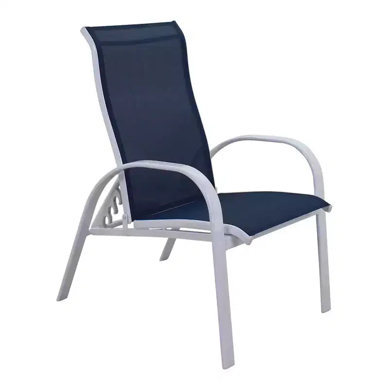 Courtyard Casual Santa Fe - Ensemble de 5 pièces pour foyer carré avec chaises inclinables en toile Comprend un foyer carré et quatre chaises inclinables en toile
