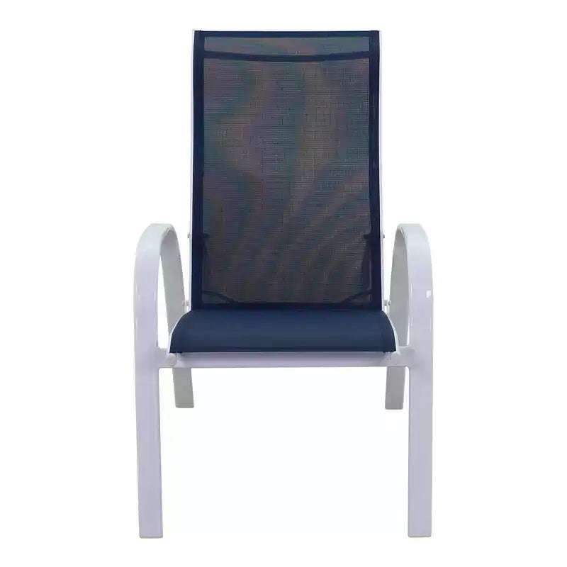 Courtyard Casual Santa Fe - Ensemble de 5 pièces pour foyer carré avec chaises inclinables en toile Comprend un foyer carré et quatre chaises inclinables en toile