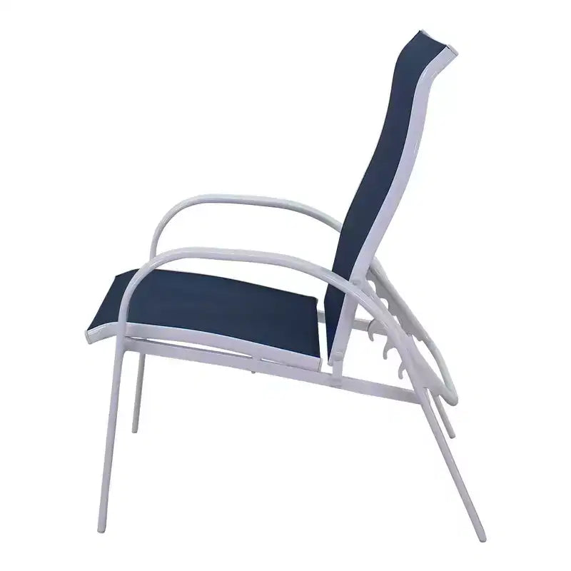 Courtyard Casual Santa Fe - Ensemble de 5 pièces pour foyer carré avec chaises inclinables en toile Comprend un foyer carré et quatre chaises inclinables en toile
