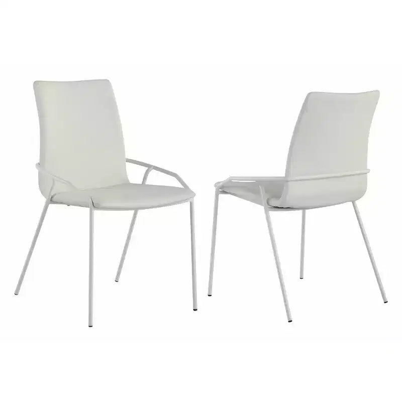 Chintaly Imports,Contemporary White Upholstered Side Chair
