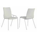Chintaly Imports,Contemporary White Upholstered Side Chair