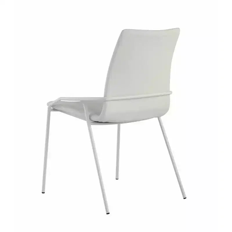 Chintaly Imports, Chaise d'appoint contemporaine rembourrée blanche