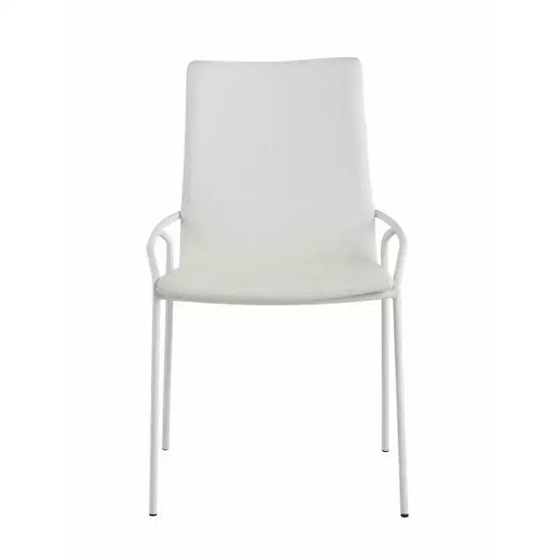 Chintaly Imports, Chaise d'appoint contemporaine rembourrée blanche