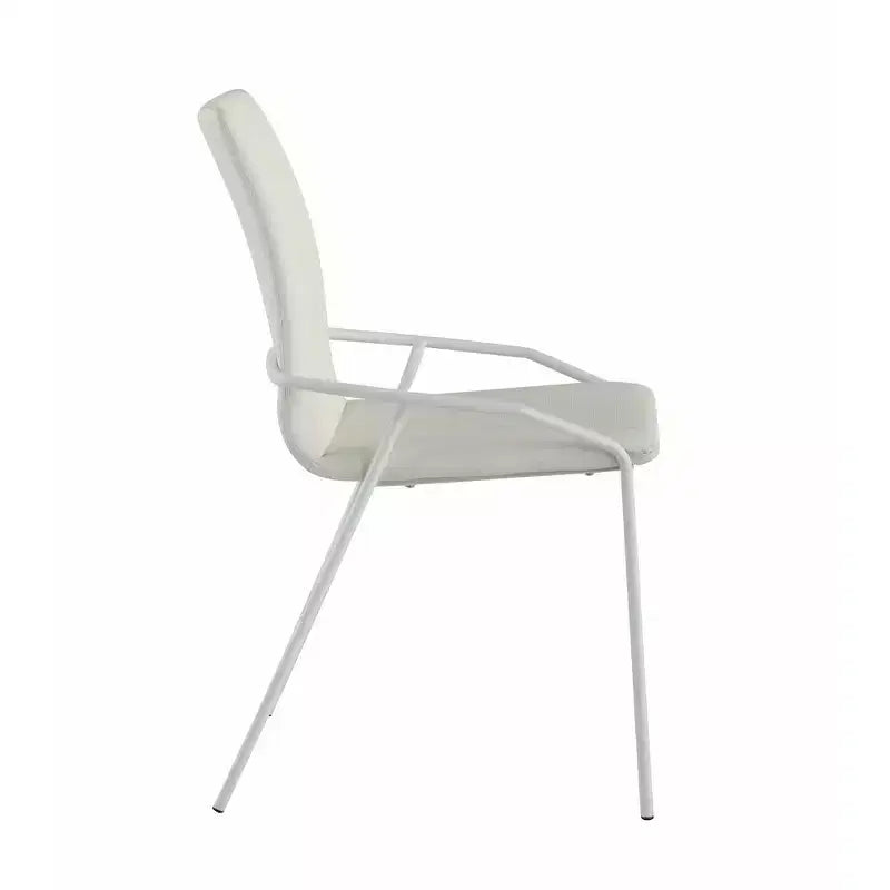 Chintaly Imports, Chaise d'appoint contemporaine rembourrée blanche
