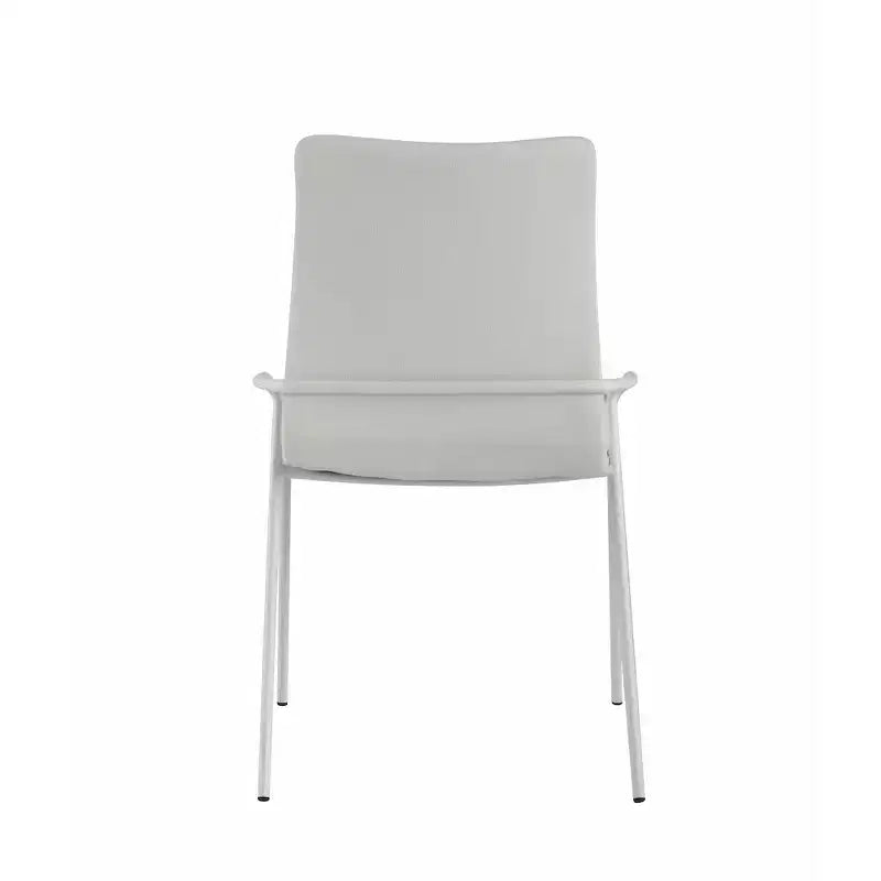 Chintaly Imports, Chaise d'appoint contemporaine rembourrée blanche