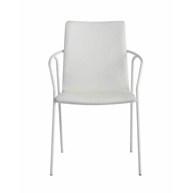 Chintaly Imports, Chaise d'appoint contemporaine rembourrée blanche