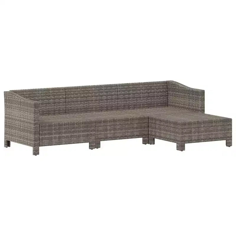 vidaXL Salon de jardin gris en résine tressée avec chaises et modèles multiples