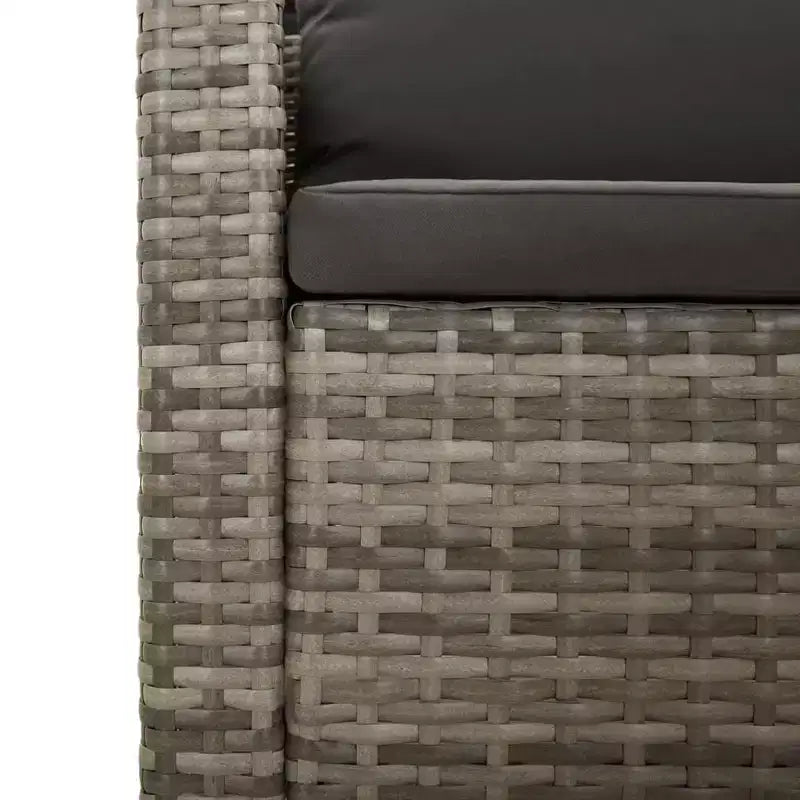 vidaXL Salon de jardin gris en résine tressée avec chaises et modèles multiples
