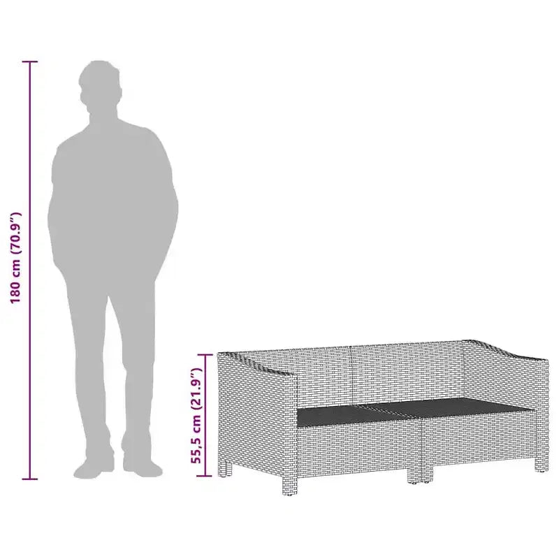 vidaXL Salon de jardin gris en résine tressée avec chaises et modèles multiples