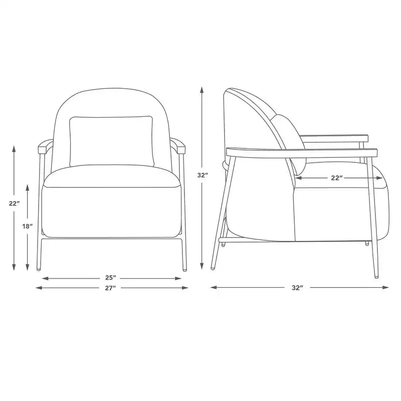 Spruce&Spring Modern Accent Chair
