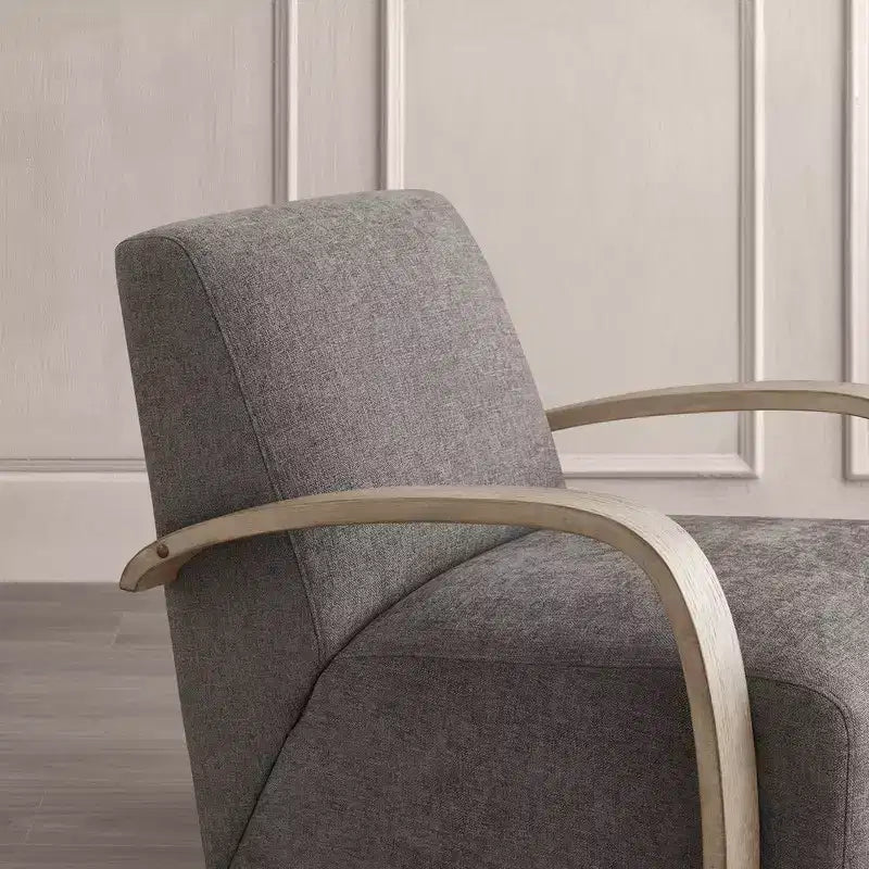 Spruce&Spring Modern Swivel Accent Chair & U-Shaped Wood Armrest