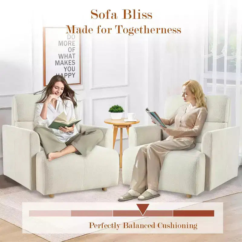 CLIHOME Oversized Chair With Storage Ottoman, Wide Accent Armchair Chair, Upholstered Mid-Century Reading Chair, Deep Seat Sofa Couch