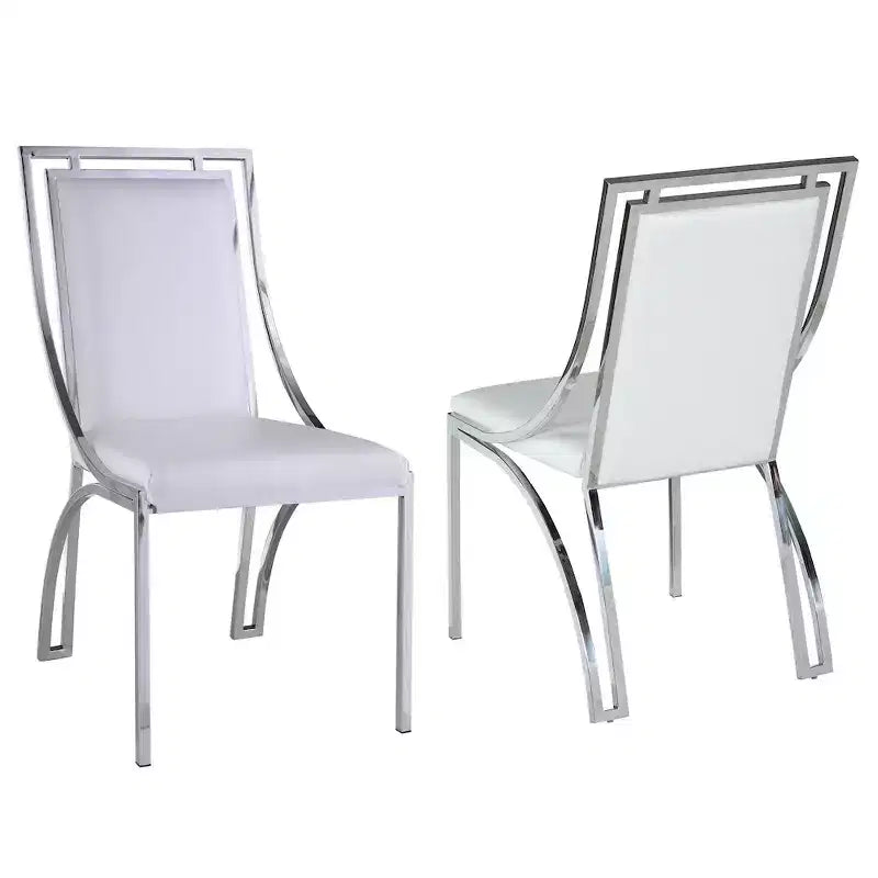 Chintaly Imports,Contemporary Open Frame Side Chair - Set of 2