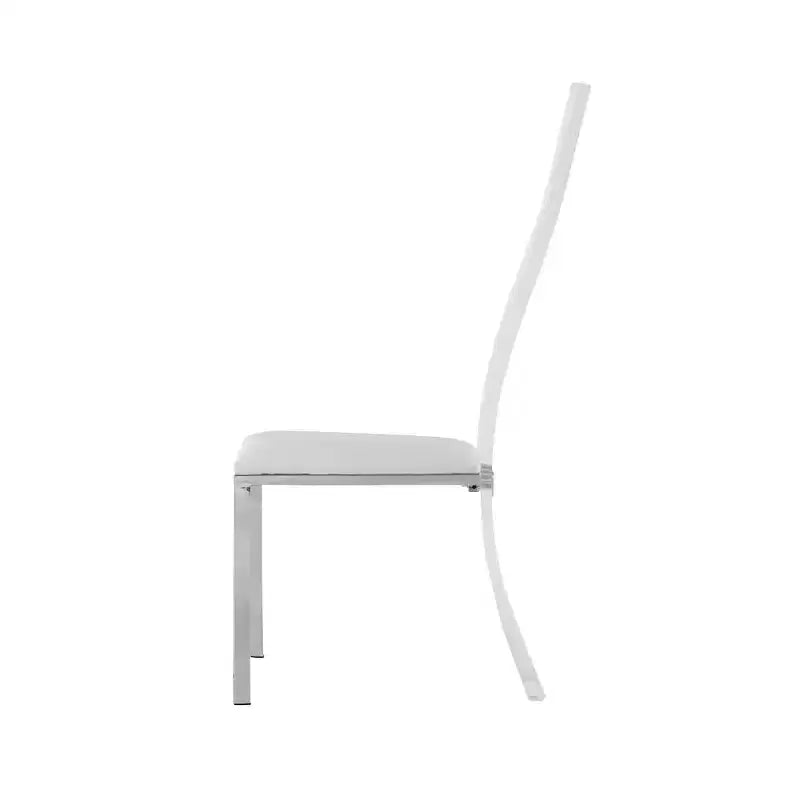 Chintaly Imports, Chaises de salle à manger contemporaines en acrylique à dossier haut – Lot de 2