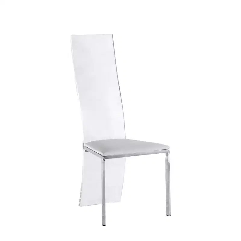 Chintaly Imports, Chaises de salle à manger contemporaines en acrylique à dossier haut – Lot de 2