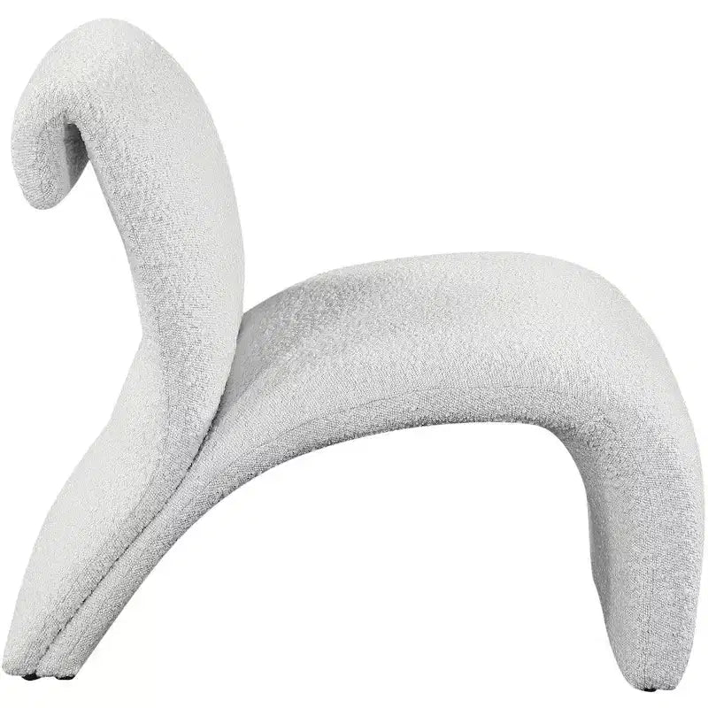 Meridian Furniture, Fauteuil d'appoint en tissu bouclé Mulberry
