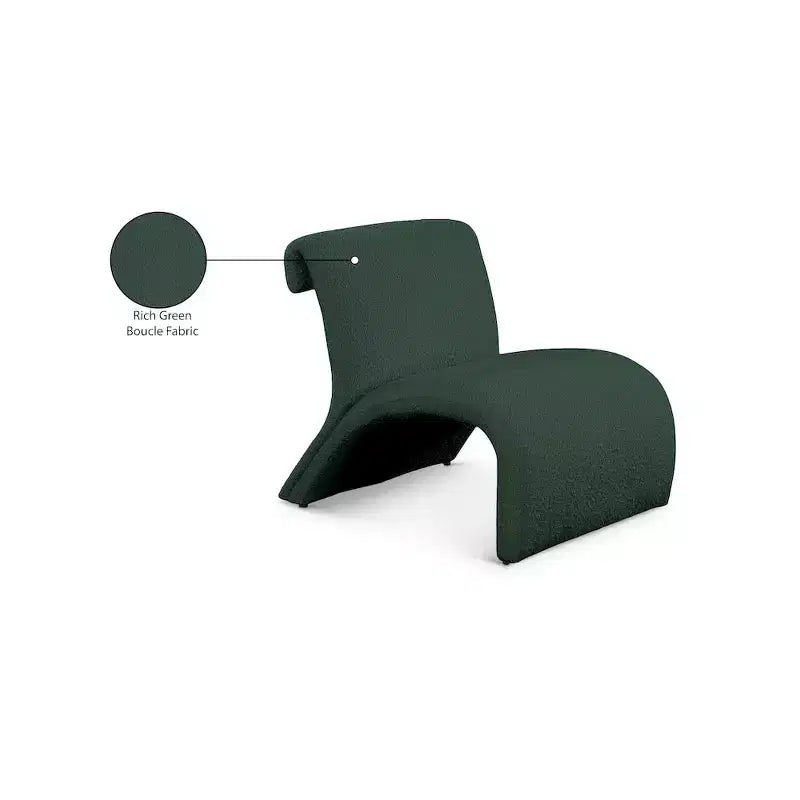 Meridian Furniture, Fauteuil d'appoint en tissu bouclé Mulberry