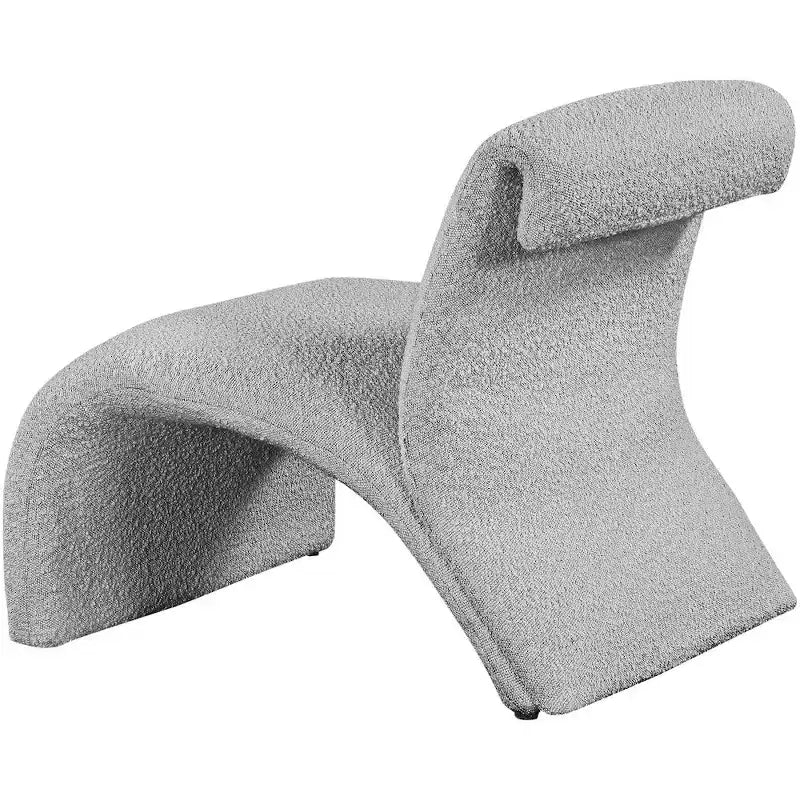 Meridian Furniture, Fauteuil d'appoint en tissu bouclé Mulberry