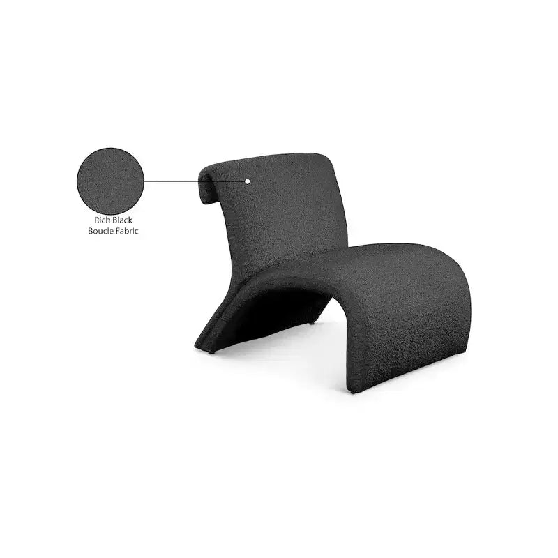 Meridian Furniture, Fauteuil d'appoint en tissu bouclé Mulberry