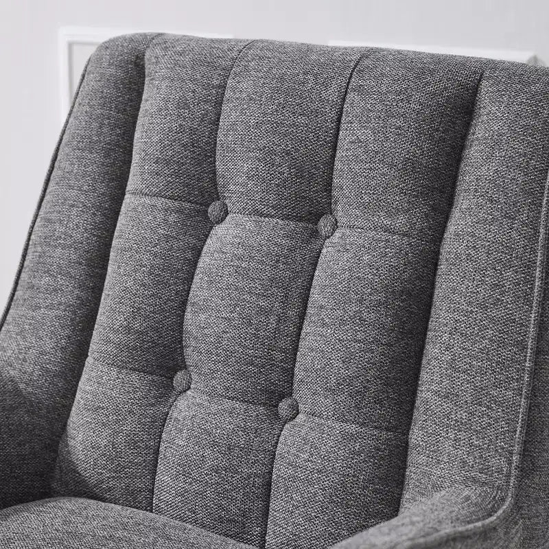 Fauteuil d'appoint confortable en tissu Art Leon avec accoudoirs et dossier capitonné