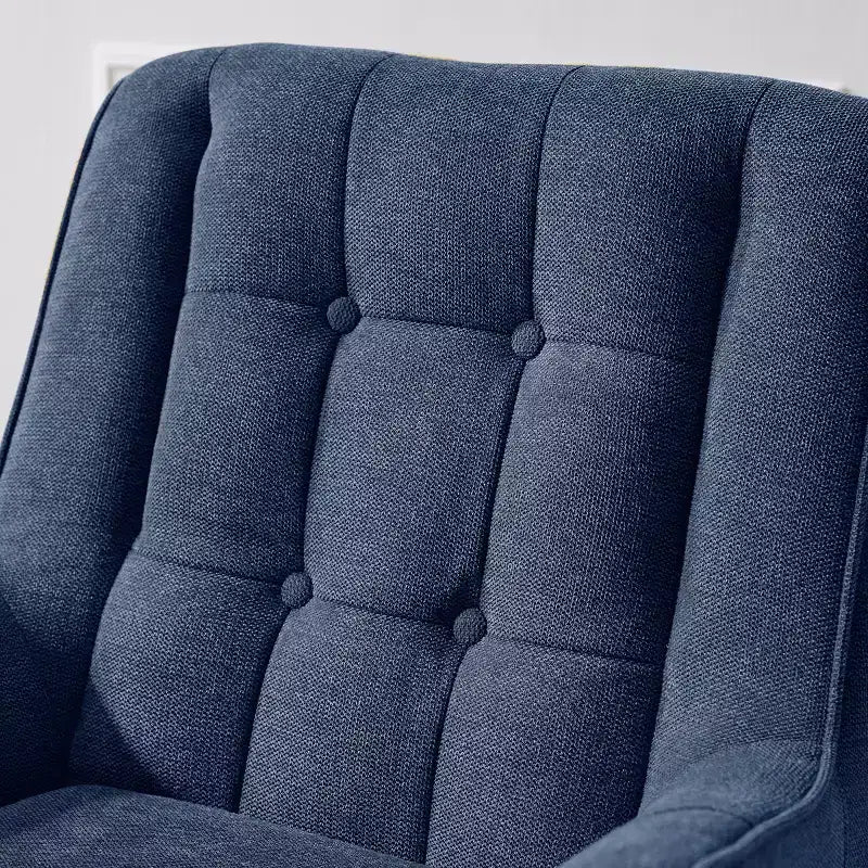 Fauteuil d'appoint confortable en tissu Art Leon avec accoudoirs et dossier capitonné
